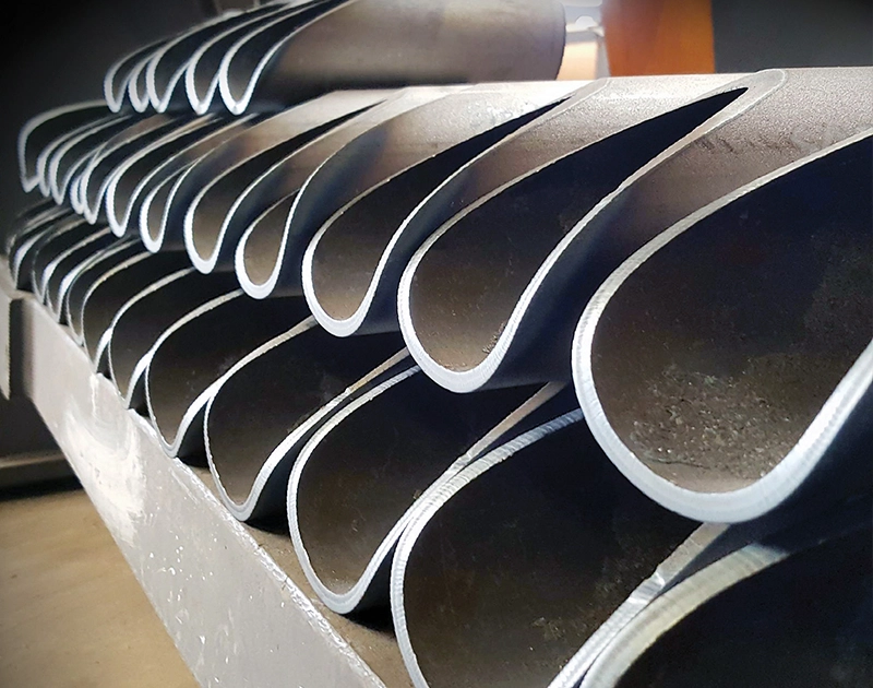 Steel pipe profiling cut pieces